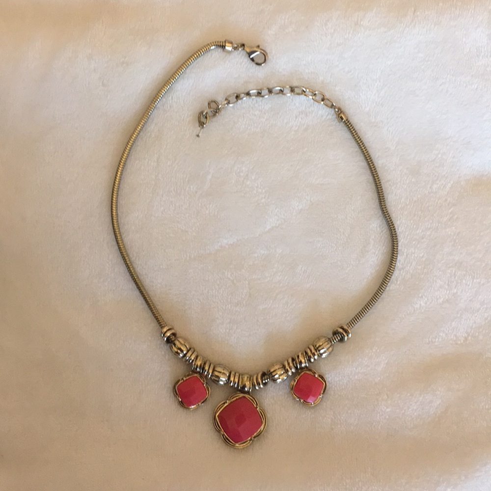 Pink and Gold Statement Necklace